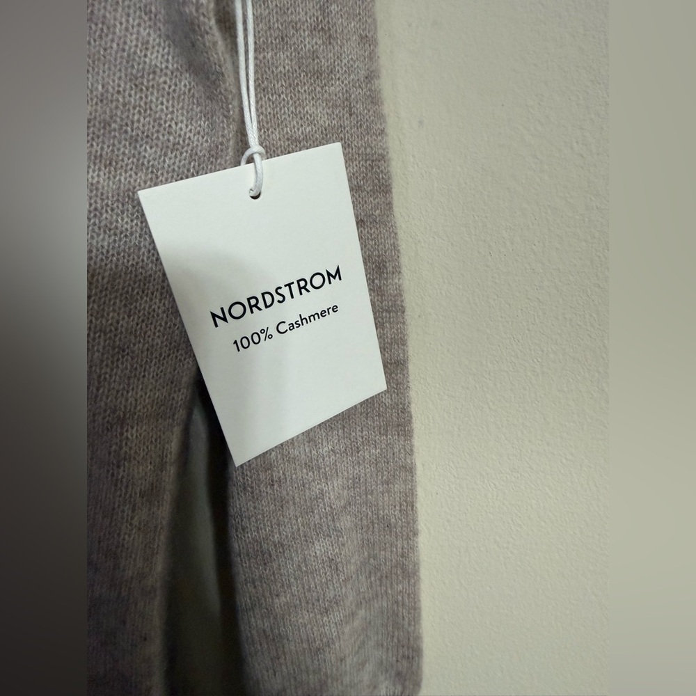 Nordstrom Heather Gray 100% Cashmere Turtleneck Sweater NWT XL - Picture 4 of 5